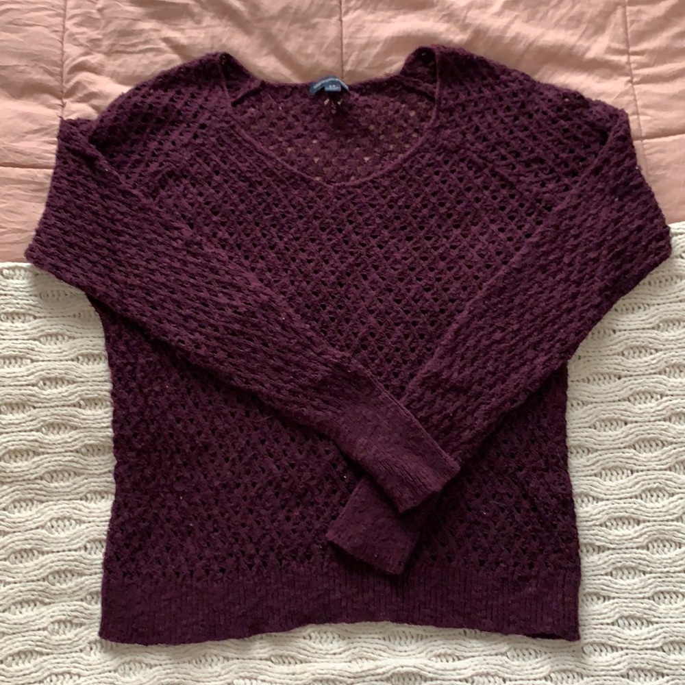 American Eagle Crochet Sweater